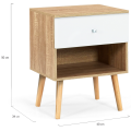 Juego de 2 mesas nido escandinavas modernas con cajón - diseño de