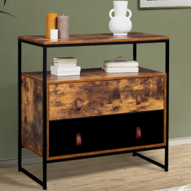 Commode 2 tiroirs CHICAGO design industriel