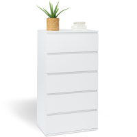 FOREHILL Commode zwart met 9 laden, smalle ladekast voor slaapkamer, woonkamer, kantoor, hal, 45 x 40 x 124 cm