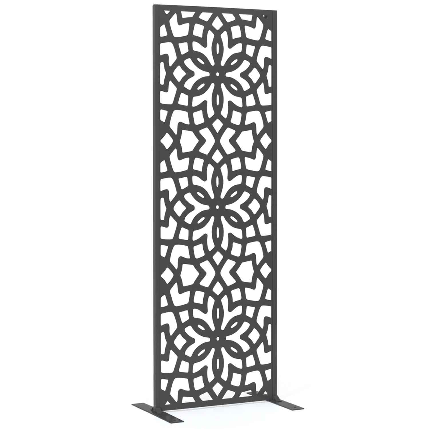 Panneau décoratif extérieur motif azulejo gris 150x50cm