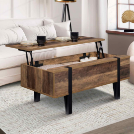 Table basse plateau relevable AUSTRIA bois pied épingle Table basse plateau relevable AUSTRIA bois pied épingle
