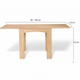 Table à manger extensible DONA 80-160 x 78 cm bois