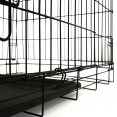 Cage de transport pour chien taille L/XL 117 x 75 x 81 CM caisse pliante avec poignée et plateau