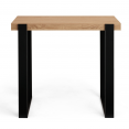 Table haute de bar PHOENIX bois et noir 113 cm