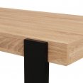 Table haute de bar PHOENIX bois et noir 113 cm