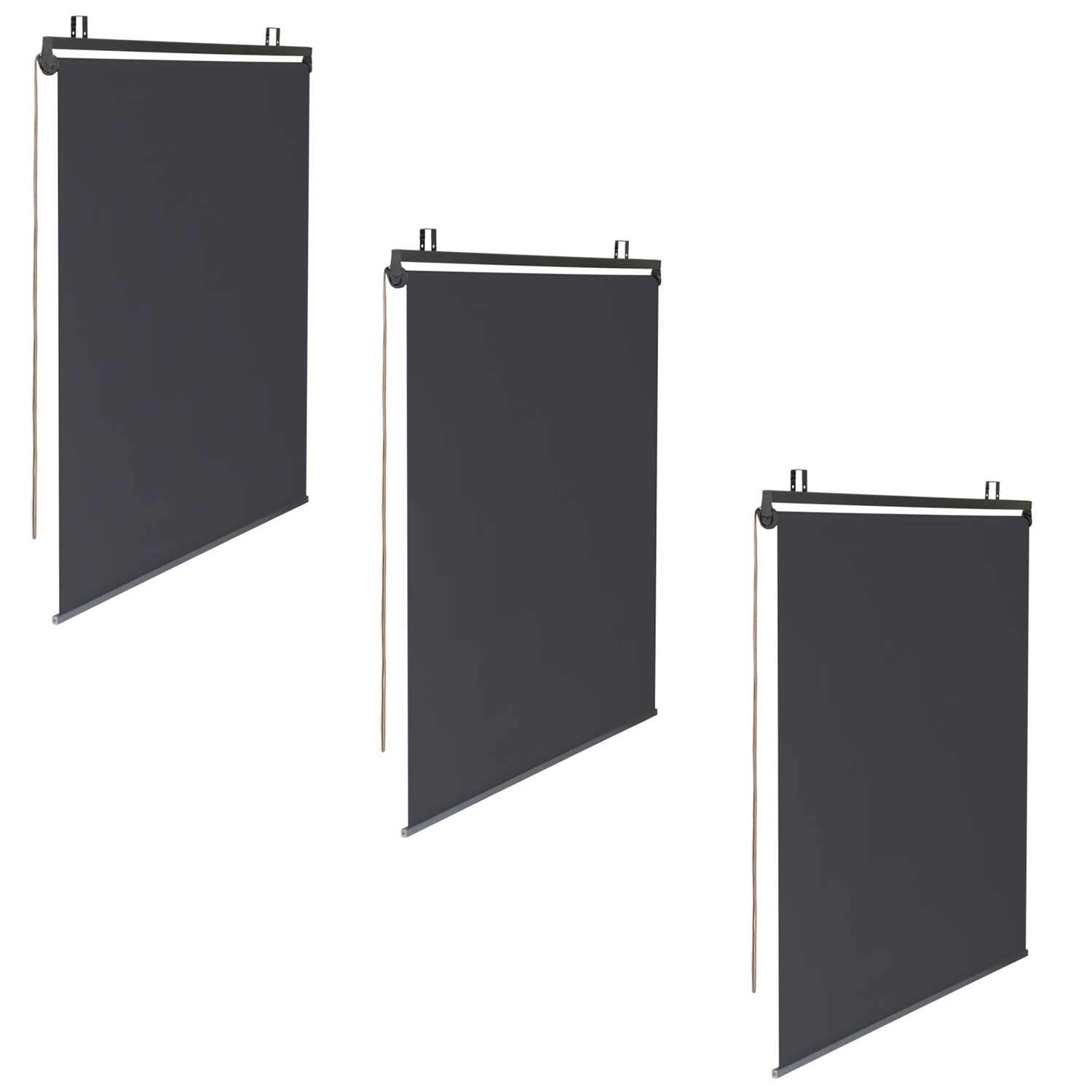 Store enrouleur vertical gris pour pergola