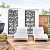 Panneau Décoratif Universel IDMARKET FLOWER - 150 X 50 CM - Gris