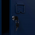 Armoire vestiaire ESTER porte métal bleu foncé design industriel