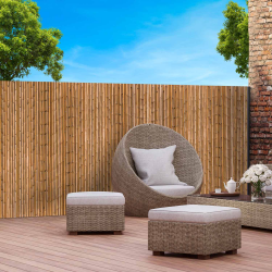 15431 - Tende oscuranti stampate in bambù 1,8 x 10 M 160 gr /m² (1,8 x 10 m) Brise vue occultant 1,8 x 10 M imprimé bambou 160 gr /m²