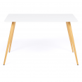 Table à manger scandinave SARA 6 personnes blanche 120 cm
