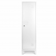 Armoire vestiaire ESTER porte métal blanc