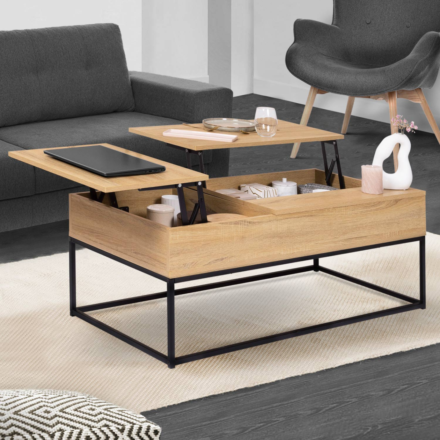 esstisch klein küche Ausziehbarer klein, Einweg-Ausziehtisch, Weiß Esszimmer-Stauschrank, Esstisch mit Stauraum, Rechteckiger Tisch, Coffee Lounge Tisch, Platzsparender Multifunktions Eßtisch, 52/132.5x80x76cm Küche, Haushalt & Wohnen Gravur:doppelseitig