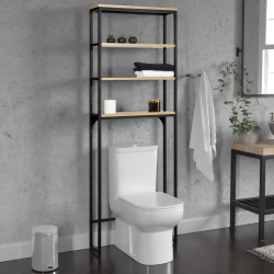Ensemble Buanderie DETROIT - Meuble Industriel Avec Plan De Travail, Armoire Et étagère | Pour Machine à Laver Et Sèche-linge
