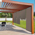 Lot de 2 stores enrouleurs L.124 x H. 225 CM pour pergola taupe