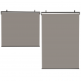 Lot de 2 stores enrouleurs L.124 x H. 225 CM pour pergola taupe