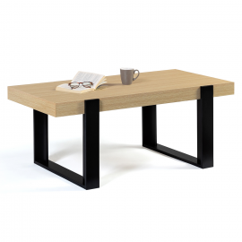 Table basse PHOENIX bois et noir