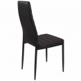 Lot de 6 chaises ROMANE noires pour salle à manger