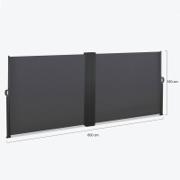 VEVOR Paravent Retractable Exterieur Double, Store Latéral Paravent Extérieur Rétractable