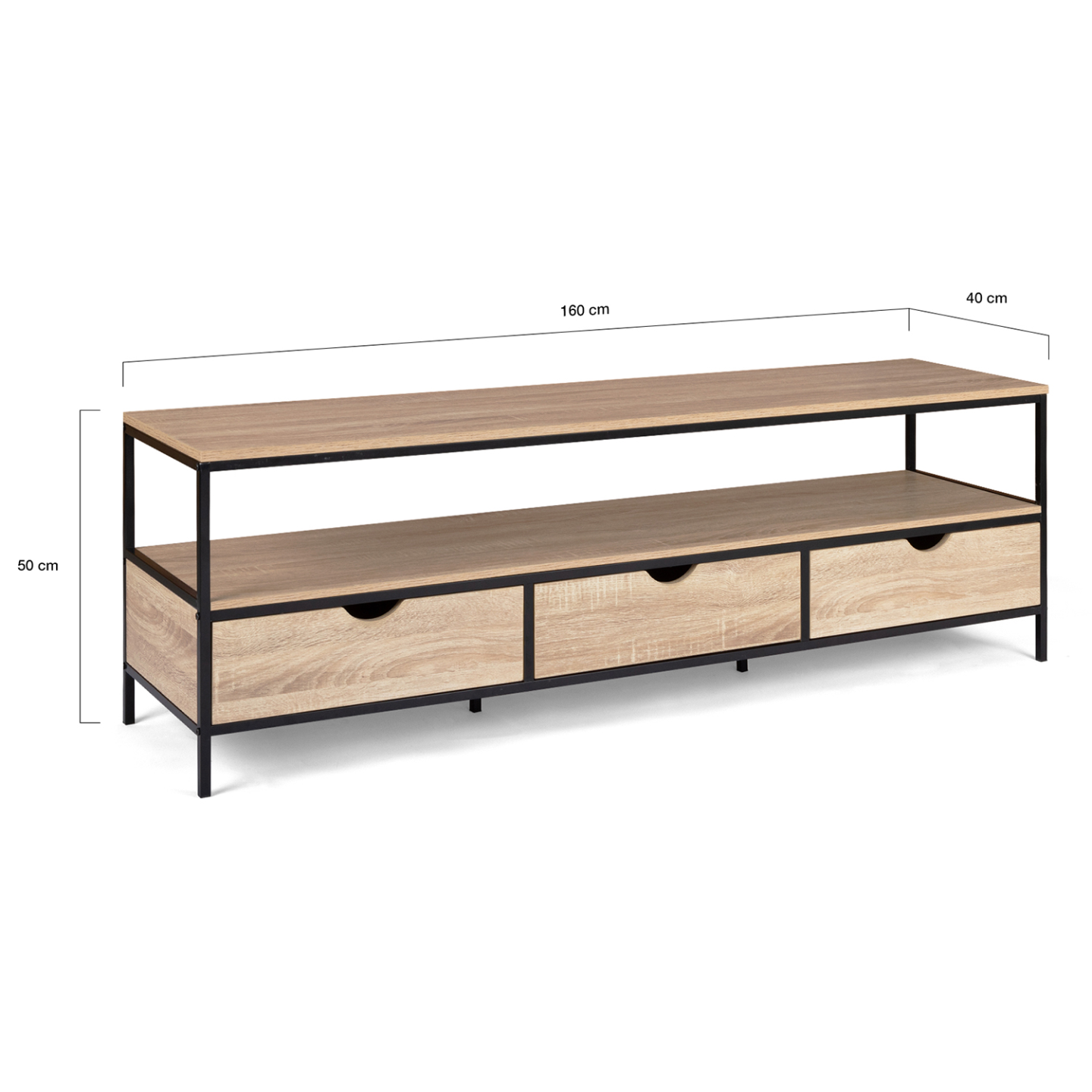 Meuble TV industriel 2 tiroirs et 2 clapets PRIX de base: 900€ réf 3584