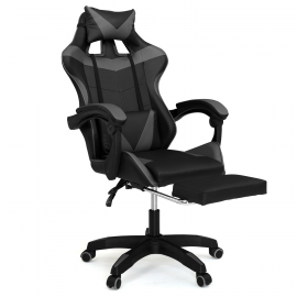 Fauteuil de gaming ALEX réglable noir et gris