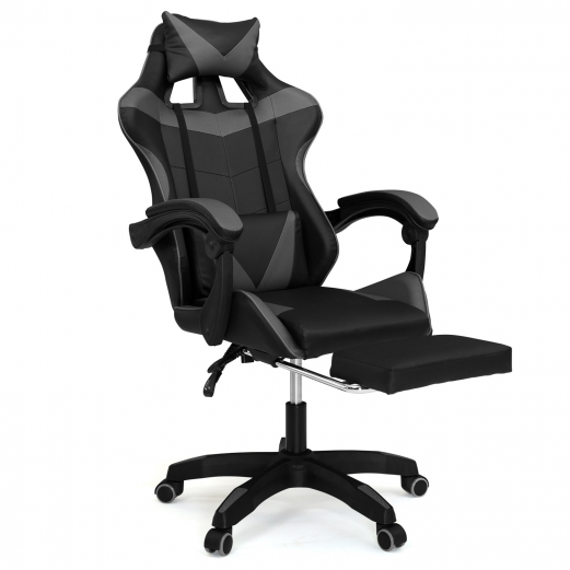 Fauteuil Gamer, Siège de Bureau Ergonomique, Repose-Pieds