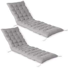 Lot de 2 coussins universels de transats ADAM 180 cm gris anthracite Lot de 2 coussins universels de transats ADAM 180 cm gris anthracite