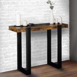 Console PHOENIX bois effet vieilli et noir Console PHOENIX bois effet vieilli et noir