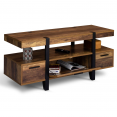 Meuble TV AUSTRIA avec tiroirs bois pied épingle 113 cm