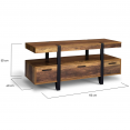 Meuble TV AUSTRIA avec tiroirs bois pied épingle 113 cm