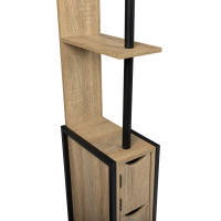 Étagère De Toilette DETROIT à 4 Niveaux - Design Industriel - Dimensions 64x19x178 Cm - Neuf