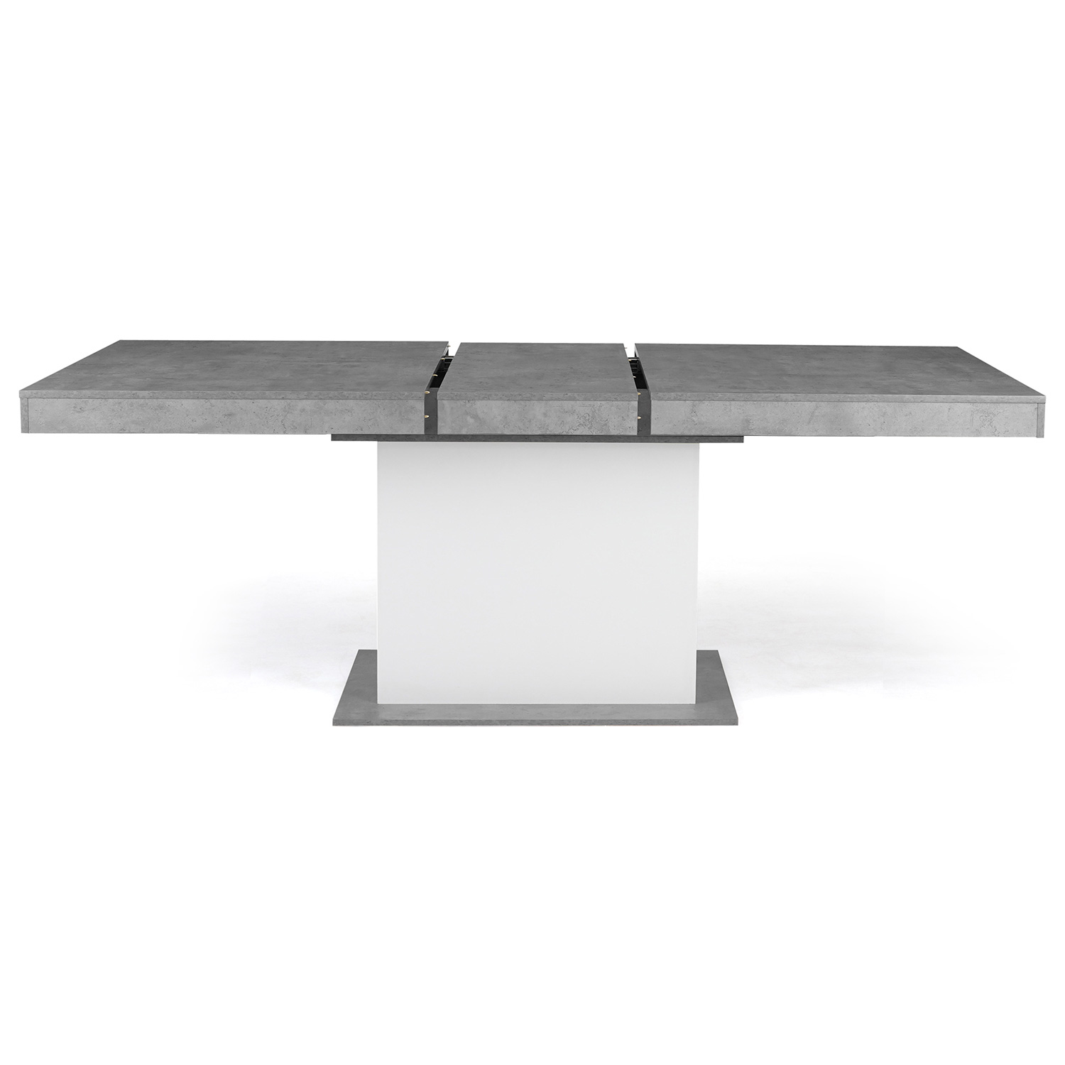 Table à manger extensible rectangulaire TORNADO 137/185x90 cm coloris béton