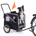 Remorque à vélo pour chien TILLY avec réflecteurs 128 x 52 x 102 cm pour animaux de compagnie