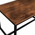 Table à manger rectangle DAYTON 6 personnes design industriel 150 cm