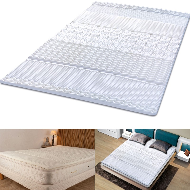 Surmatelas mousse mémoire de forme 7 zones 80X200 cm