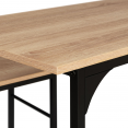 Ensemble table haute de bar DETROIT 80 cm et 2 tabourets design industriel