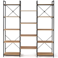 Étagère 5 Niveaux DETROIT 170cm IDMarket - Design Industriel Bois Et Métal Blanc