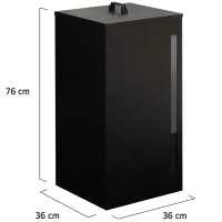 Goedkope pelletbak 45 kg, zwart | ID Market