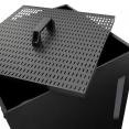 Réservoir à granulés noir rangement à pellets 36 x 36 x 76 CM