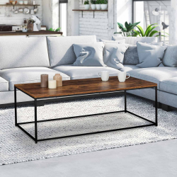 14616 - Tavolino industriale rettangolare dall'effetto antico Table basse DAYTON effet vieilli design industriel