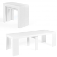 Table console extensible ORLANDO 10 personnes 235 cm bois blanc