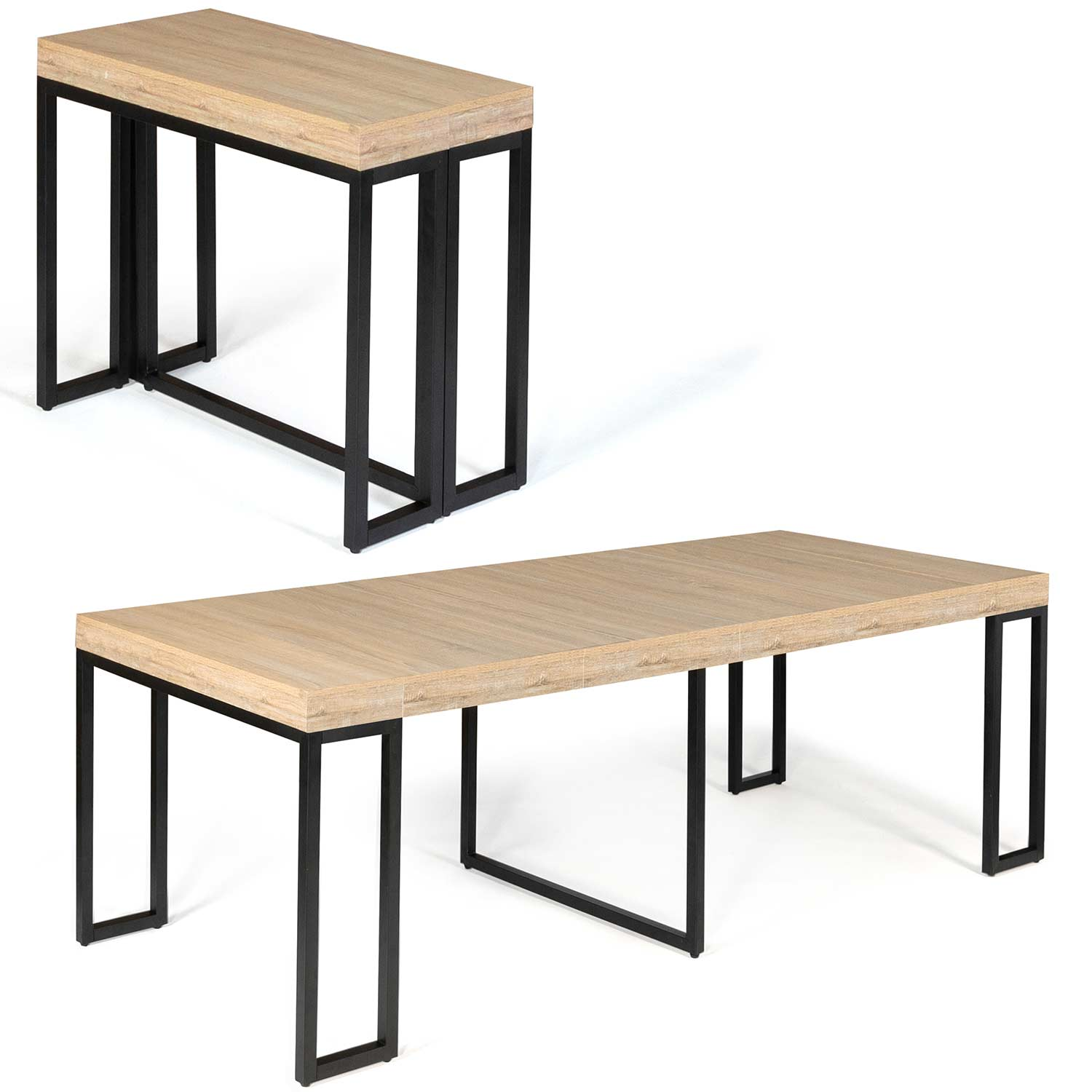Table industrielle extensible 10 personnes 235 cm- IDMarket