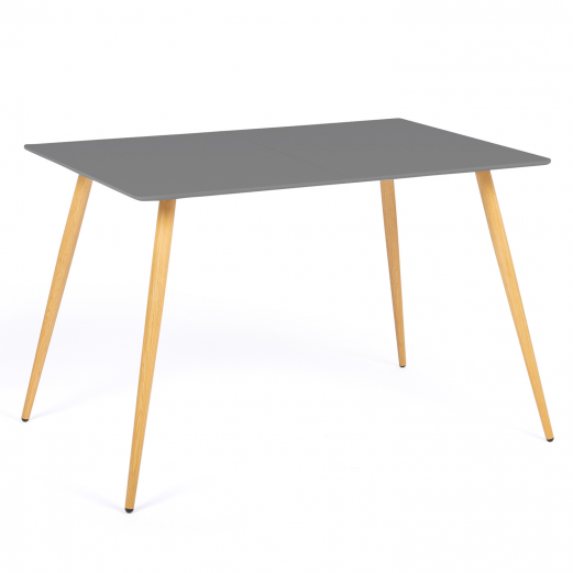 Table à manger scandinave SARA 6 personnes grise anthracite 120 cm