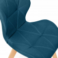 Lot de 4 chaises ROBINE en tissu mix color bleu, gris, beige et noir