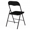 Lot de 4 chaises pliantes KITY noires en PU