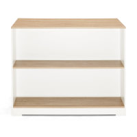 Table De Bar îlot Juno - Bois Blanc Et Plateau Hêtre 113x60x90cm