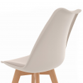 Lot de 6 chaises scandinaves SARA mix color gris foncé x2, terracotta x2, beige x2