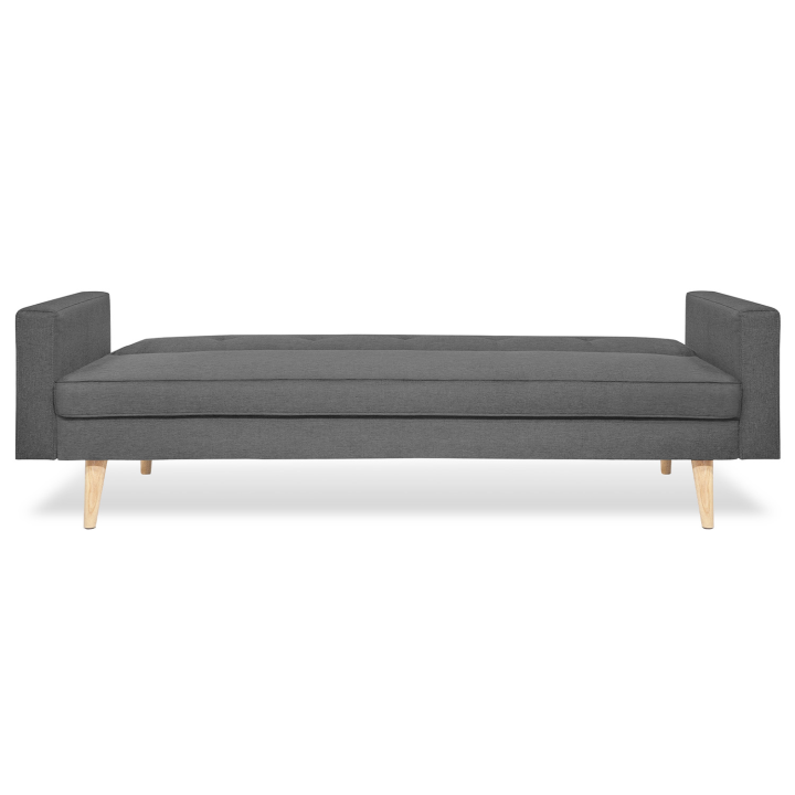 Canapé droit 3 places convertible LARS gris Scandinave Canapé droit 3 places convertible LARS gris Scandinave