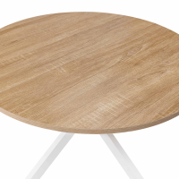 Idmarket - Mesa De Comedor Redonda Alix Con Tablero Hawkins Para 4-6