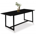 Table à manger extensible rectangle DELSON 6-10 personnes design industriel 160-200 cm