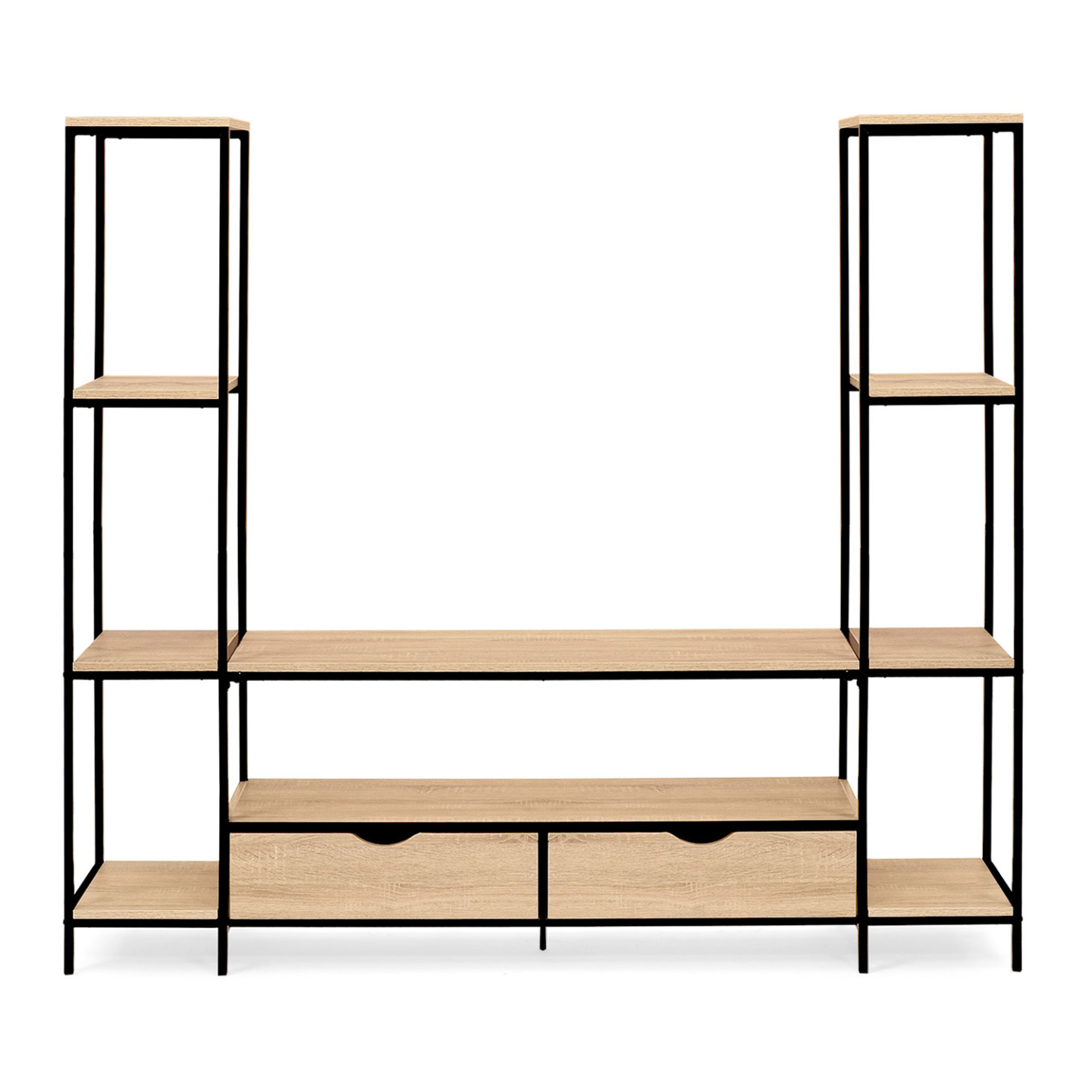 Meuble TV Detroit 170 Cm - Style Industriel Avec étagères